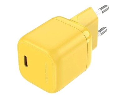 Vention Cargador de Pared GaN USB-C 30W 3A Carga Rapida - Color Amarillo