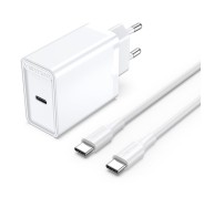 Vention Cargador de Pared USB-C 25W - Cable USB-C 1m - PD3.0 - Color Blanco
