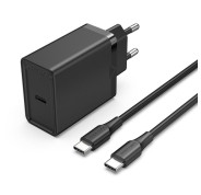 Vention Cargador de Pared USB-C 25W - Cable USB-C 1m - PD3.0 - Color Negro