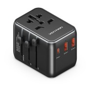 Vention Cargador de Viaje Universal - 1xUSB-C, 2xUSB - 20W - Color Negro