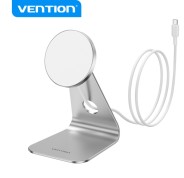 Vention Cargador Inalambrico - USB-C - Aleacion de Aluminio - Potencia 15W/10W/7.5W/5W - Color Plata