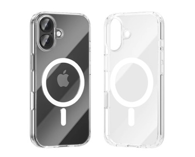Vention Concise Impact Funda Rigida para Iphone 17 - Anillo Magnetico MagSafe - Compatible con Carga Inalambrica - Resistente al Amarilleo - Color Transparente