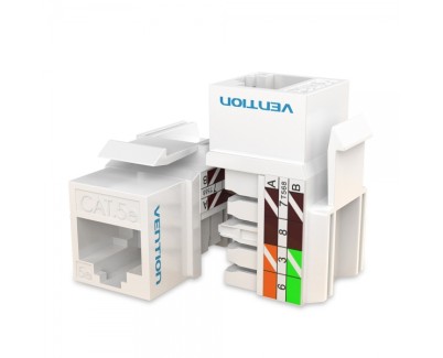 Vention Conector de Red UTP RJ45 Cat.6 - Blanco y Negro
