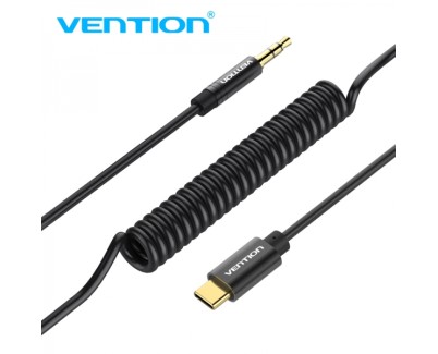 Vention Conversor Audio USB-C a Jack 3.5 Macho - 1m - Color Negro