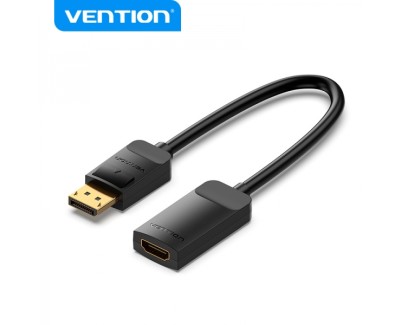 Vention Conversor DP Macho a HDMI Hembra 4K 60Hz - 0.15m - Color Negro