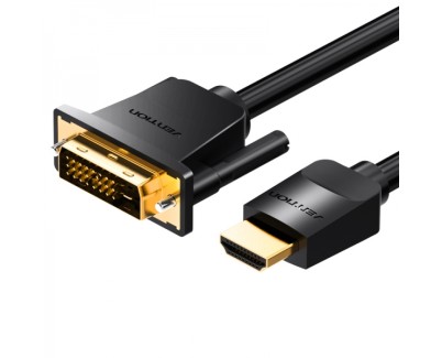 Vention Conversor DVI-D Macho a HDMI Macho - 1.5m - Color Negro