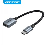 Vention Conversor USB-C Macho a USB Hembra - 0.15m - Color Gris