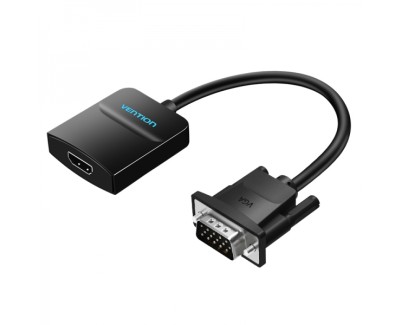 Vention Conversor VGA Macho a HDMI Hembra - 0.5m - Color Negro