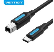 Vention CQUBF Cable USB 2.0 Tipo C a Tipo B - Transferencia 480 Mbps - 2A - Color Negro