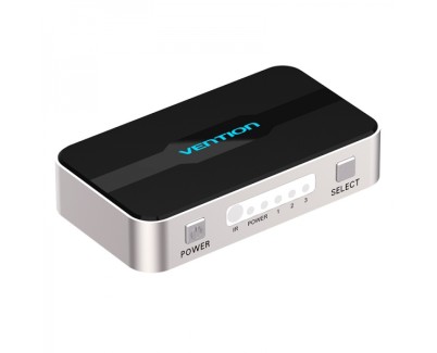Vention Duplicador HDMI - 1xHDMI Out y 3xHDMI In - Conecta 3 Equipos a Una Pantalla - Color Gris
