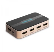 Vention Duplicador HDMI Macho a 4xHDMI Hembra - Color Dorado