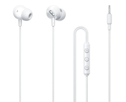 Vention Echo Lite Auriculares Intraurales con Cable de 1.2m - Jack 3.5mm - Microfono Integrado - Altavoz de 12mm - Color Blanco