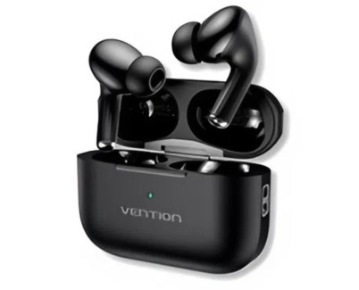 Vention Echo Lite E11 Auriculares Bluetooth 5.4 con Estuche de Carga - True Wireless - 6h Autonomia - Color Negro