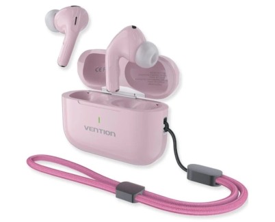 Vention Echo Lite E11 Plus Auriculares Intraurales Inalambricos - Bluetooth 6.0 - Autonomia hasta 6h - Estuche con Bateria de 250mAh - Color Rosa