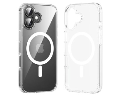 Vention Funda Rigida para Iphone 16 Plus - Anillo Magnetico MagSafe - Compatible con Carga Inalambrica - Resistente al Amarilleo - Color Transparente