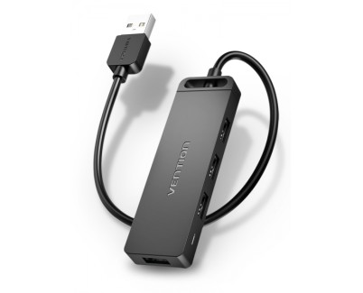 Vention HUB 4 en 1 USB 2.0 Macho a 4xUSB Hembra - 0.15m - Color Negro