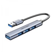 Vention HUB 4 en 1 USB 3.0 a 4xUSB - 0.15m - Color Gris