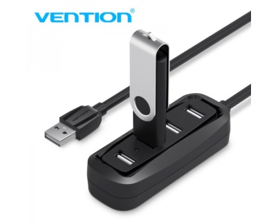 Vention HUB 4 en 1 USB2.0 a 4xUSB2.0 - 1m - Color Negro