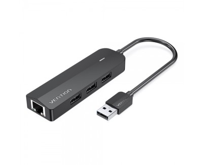 Vention HUB 5 en 1 USB 2.0 a 3xUSB2.0/MicroUSB/RJ45 - 0.15m - Color Negro