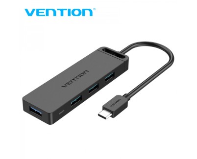 Vention HUB 5 en 1 USB-C a 4xUSB 3.0 con Alimentacion - 1m - Color Negro