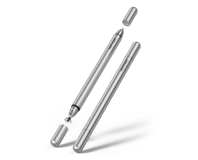 Vention Lapiz Digital 2 en 1 para Tablet y Smartphone - Magnetico - Aluminio - Doble Punta Reemplazable - 8.9x146.5mm - Color Gris
