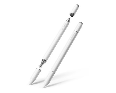 Vention Lapiz Digital 3 en 1 para Tablet y Smartphone - Recargable - Acero Inoxidable - Magnetico - Aluminio - Triple Punta - 9x162.4mm - Color Blanco