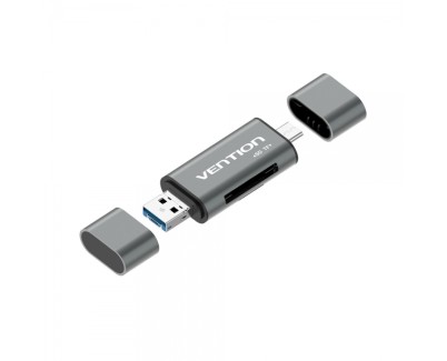 Vention Lector de Tarjetas Externo USB 3.0 - Color Gris