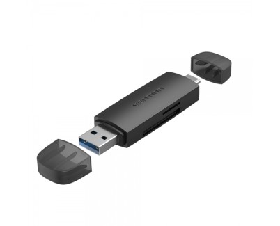 Vention Lector de Tarjetas Externo USB 3.0 y USB-C - Color Negro