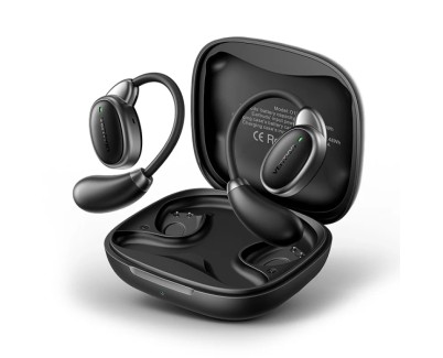 Vention Open Ear 013 Auriculares Intraurales Inalambricos - Bluetooth 5.4 - Autonomia hasta 8h - Ganchos de Silicona Hipoalergenicos - Cancelacion de Ruido Ambiental ENC - IPX4 - Color Negro