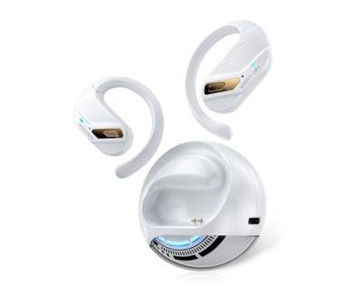 Vention OpenBeat O12 Auriculares Bluetooth 5.4 con Estuche de Carga - True Wireless - Open Ear - 7h Autonomia - Color Blanco