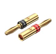 Vention Pack 2 Conector Altavoz Banana Bañados en oro