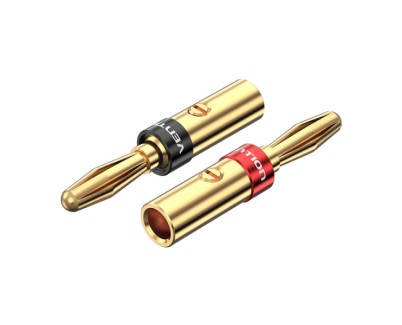 Vention Pack 2 Conector Altavoz Banana Bañados en oro
