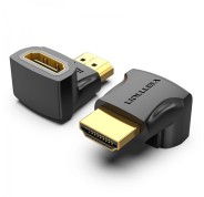 Vention Pack de 2 Adaptadores HDMI Macho a HDMI Hembra 4K 90º - Color Negro