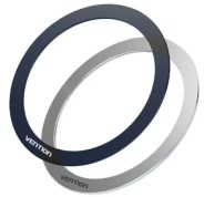 Vention Pack de 2 Anillos para Soportes Magneticos - Universal - Adhesivo de Doble Cara - Metal Ultrafino - Color Gris