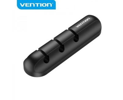 Vention Pack de 2 Organizadores de Cables en Espiral - 5 Puertos - Color Negro