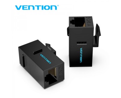 Vention Pack de 5 Adaptadores Conector UTP RJ45 Hembra a Hembra Cat6 - Color Negro