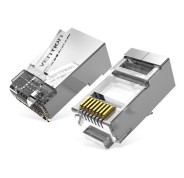 Vention Pack de 50 Conectores RJ45 - Cat.6a FTP - Contactos Chapados en Oro - Color Plata
