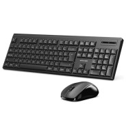 Vention Pack Tecaldo y Raton Inalambrico 2.4GHz - QWERTY ES - 105 Teclas - Raton Simetrico con 3 Botones 1200dpi - Carcasa en ABS - Alcance hasta 10m - Alimentacion a Pilas - Color Negro