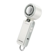 Vention PBC Ventilador de Mano - Velocidad Maxima 13000RPM - Nivel Regulable de 1 a 100 -  Funcion Frio - Bateria de 3000mAh - Pantalla LED - Conexion USB-C - Ligero y Compacto - Color Blanco