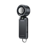 Vention PBC Ventilador de Mano - Velocidad Maxima 13000RPM - Nivel Regulable de 1 a 100 -  Funcion Frio - Bateria de 3000mAh - Pantalla LED - Conexion USB-C - Ligero y Compacto - Color Negro