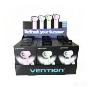 Vention PBE-PACK2 Pack 12 Ventiladores de Mano - Velocidad Maxima 17000RPM - Nivel Regulable de 1 a 100 - Bateria de 3000mAh - Pantalla LED - Conexion USB-C - Ligero y Compacto - Color Verde