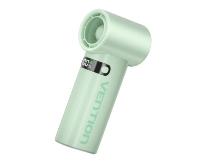 Vention PBE Ventilador de Mano - Velocidad Maxima 17000RPM - Nivel Regulable de 1 a 100 - Bateria de 3000mAh - Pantalla LED - Conexion USB-C - Ligero y Compacto - Color Verde