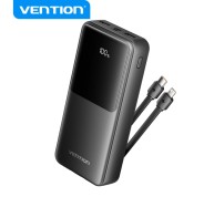 Vention Power Bank 20.000mAh - Multiples Interfaces - Alta Capacidad de Carga - Salida Total 3A - Color Negro