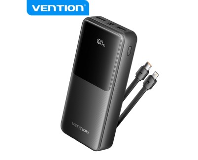 Vention Power Bank 20.000mAh - Multiples Interfaces - Alta Capacidad de Carga - Salida Total 3A - Color Negro