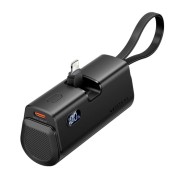 Vention PowerBank 4800mAh - Lightning - Carga Rapida 22.5W - Conector Plegable - Color Negro