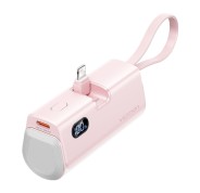 Vention PowerBank 4800mAh - Lightning - Carga Rapida 22.5W - Conector Plegable - Color Rosa