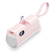 Vention PowerBank 4800mAh - USB-C - Carga Rapida 22.5W - Conector Plegable - Color Rosa