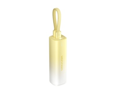 Vention PowerBank 5000mAh - USB-C, Lightning - Carga Rapida 20W - Color Amarillo