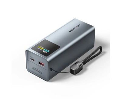 Vention Powerbank de 20000mAh - Potencia de Salida hasta 100W - Power Delivery - USB-A - USB-C - Pantalla TFT - Tecnologia PPS y UFCS - Color Gris