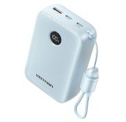 Vention Powerbank de 20000mAh - Potencia de Salida hasta 22.5W - USB-A - USB-C - Pantalla LED - Cable USB-C de 17cm - Apto para Viajes Aereos - Color Azul